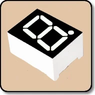 0.39 Inch 1 Digit White 7 Segment LED Display